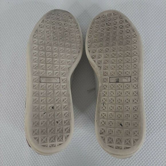 Puma Suede Velvet Hyper EMB Floral Embroidered Sneakers Womens 9.5 Lt Gray - Picture 8 of 10